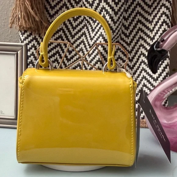 kate spade Yellow Patent Micro Top-Handle Bag - Picture 3 of 6